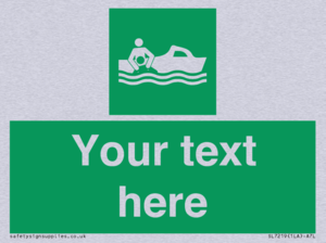 Custom sign safe condition Rescue boat